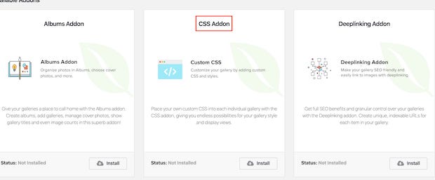 7-2 - Envira Gallery using the css addon to customize envira gallery themes