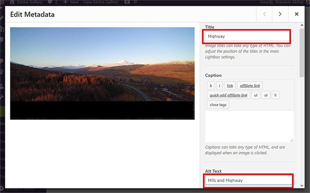 Add Image Alt Text and Image Title