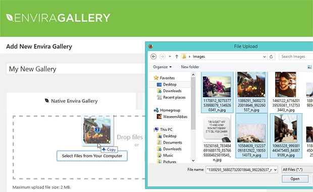 Add Photos - Envira Gallery Add Photos