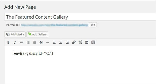 Add Shortcode - Envira Gallery Add Shortcode