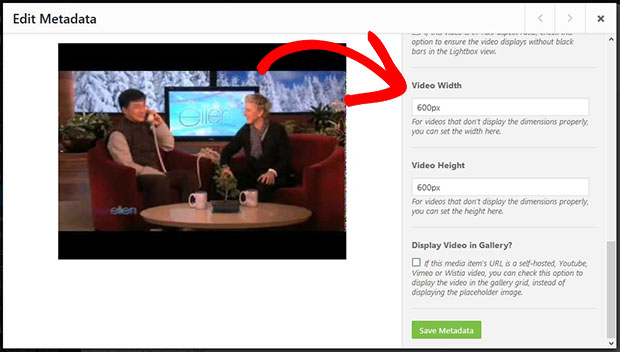 Video Width and Height
