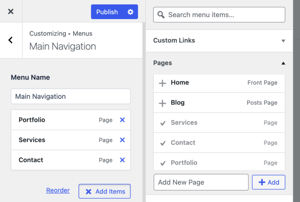Add Items to Menu - WordPress Customizer 1 1 - Envira Gallery Add Items to Menu - WordPress Customizer