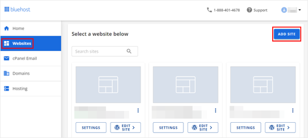 Bluehost - websites - add site - Envira Gallery Bluehost - websites - add site