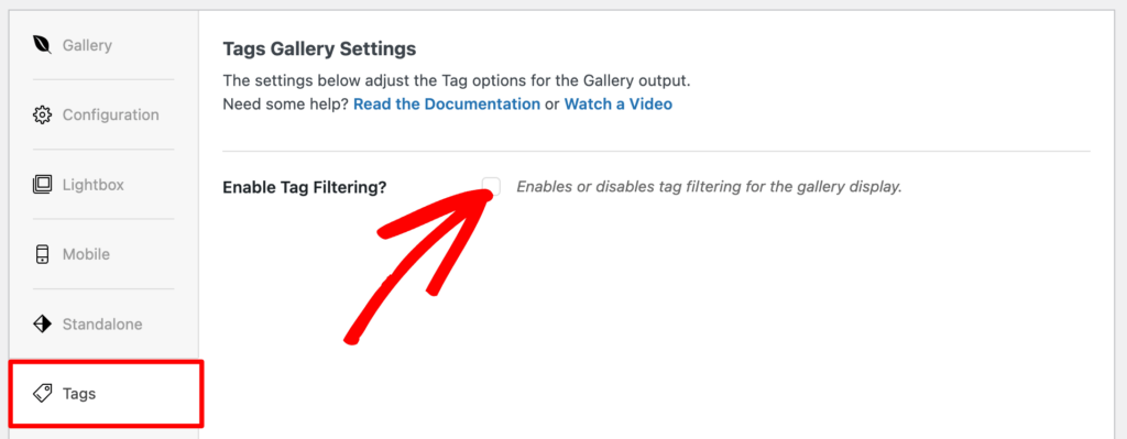Enable tag filtering 1 1 - Envira Gallery Enable tag filtering - gallery tags