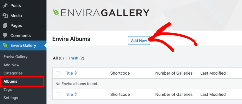 Envira Albums - Add New 1 1 - Envira Gallery Envira Albums - Add New