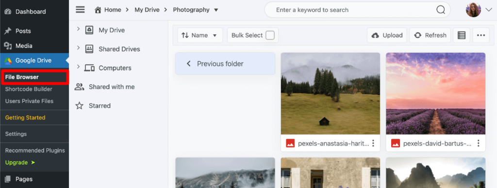 google-drive-file-browser-wordpress 1 1 - Envira Gallery Google Drive File Browser in WordPress