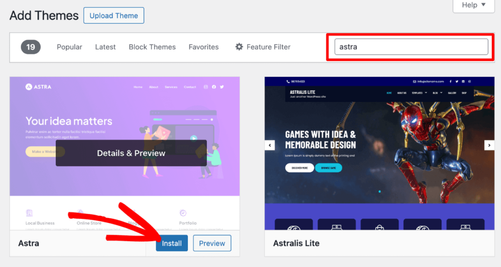 Install Astra theme on WordPress 1 1 - Envira Gallery Install Astra theme on WordPress