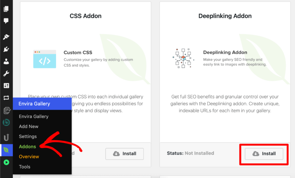 Install Deeplinking Addon 1 1 - Envira Gallery Install Deeplinking Addon