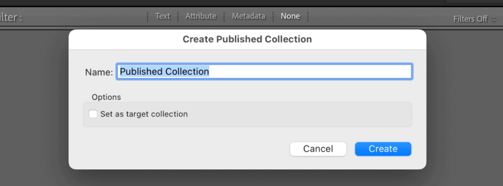 lightroom-classic-published-collection-name 1 1 - Envira Gallery Lightroom Classic - Name your new published collection