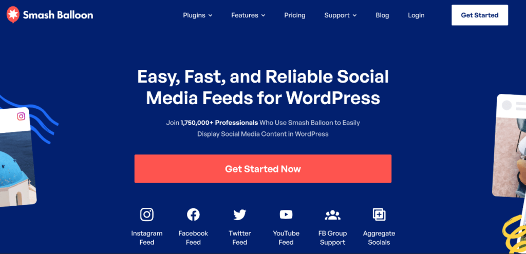 Smash Balloon Home 1 1 - Envira Gallery Smash Balloon Home - best WordPress plugin for social media