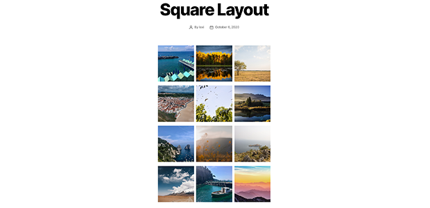 square-layout - Envira Gallery