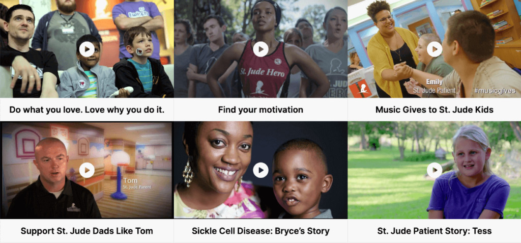 WordPress video gallery example - St Jude nonprofits 1 1 - Envira Gallery WordPress video gallery example - St Jude nonprofits